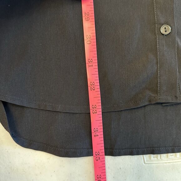 Lulus Women’s Shirt Dress Small Telegraph Route Black Shirt Dress Button Down - Picture 14 of 15